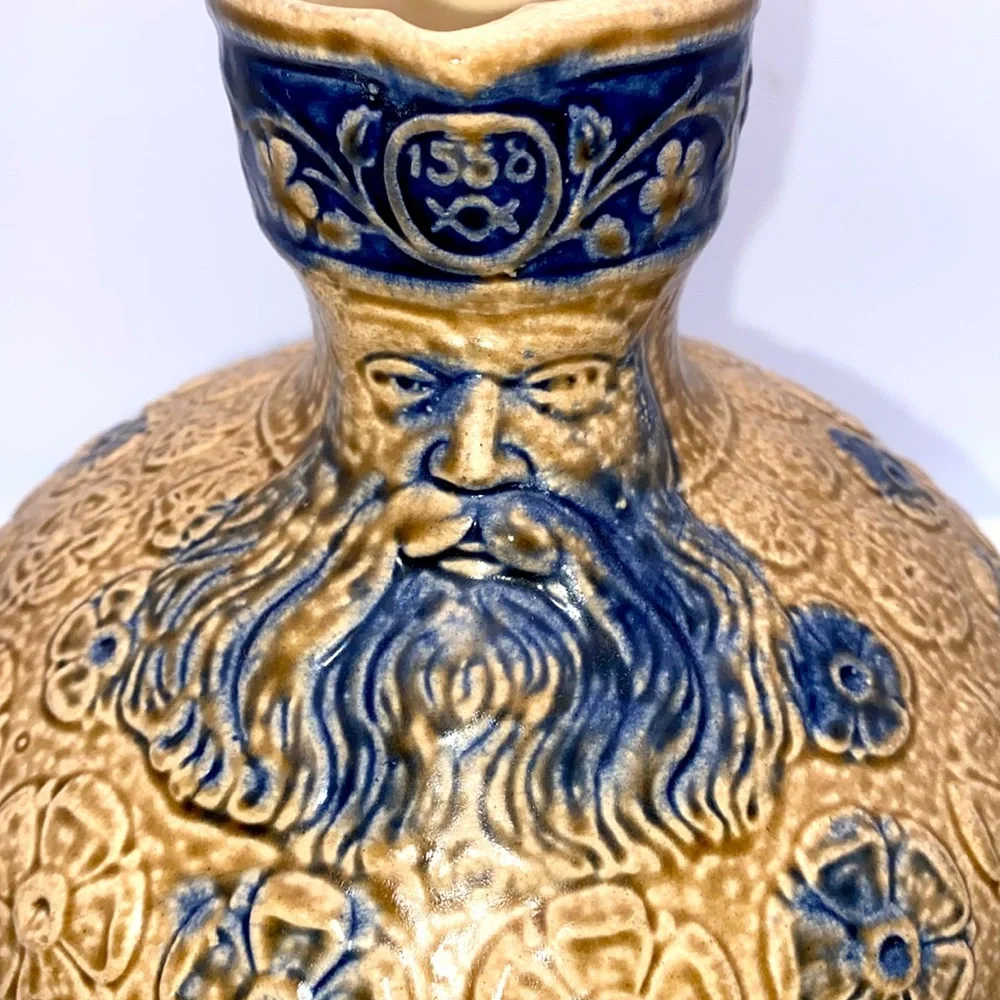 German salt-glazed stoneware Bartmann Jug ( Bearded Man).